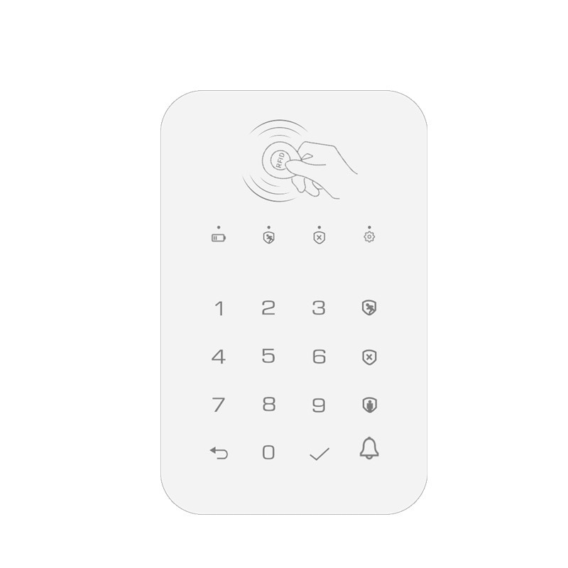 2022. Gsm Alarm System Wireless Keyboard RFID Card Keypad For Burglar Fire Alarm Host Control Panel 433Mhz PG103 PG106 PG107